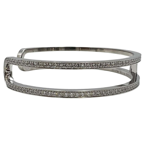18K Ever Chain D¡¯ancre Cuff Diamond Hermes Bracelet