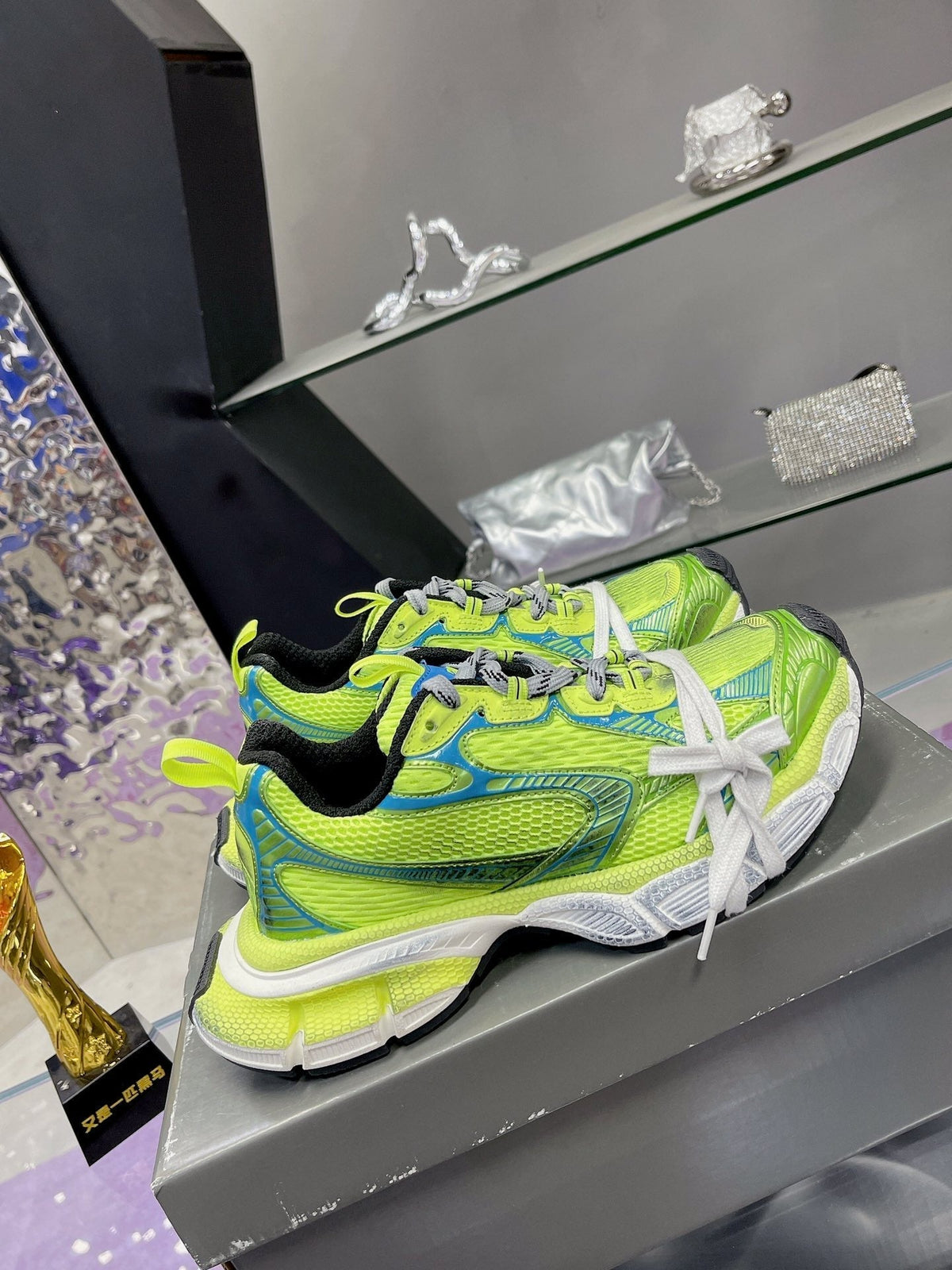 BALENCIAGA 3XL SNEAKER IN NEON GREEN MESH AND POLYURETHANE