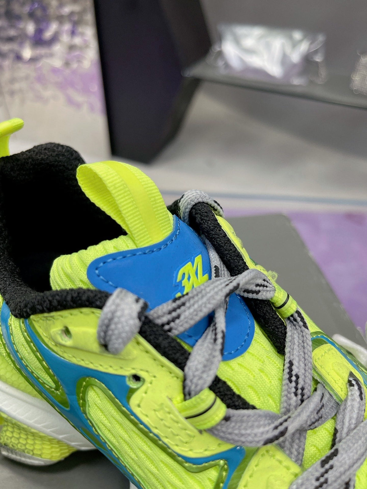 BALENCIAGA 3XL SNEAKER IN NEON GREEN MESH AND POLYURETHANE
