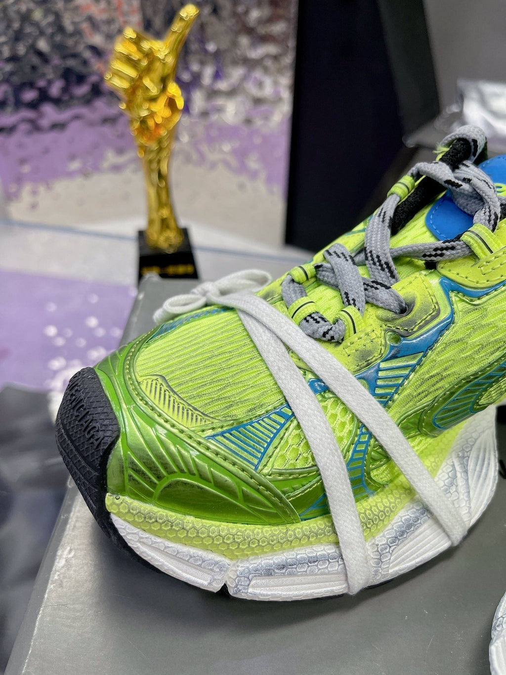 BALENCIAGA 3XL SNEAKER IN NEON GREEN MESH AND POLYURETHANE