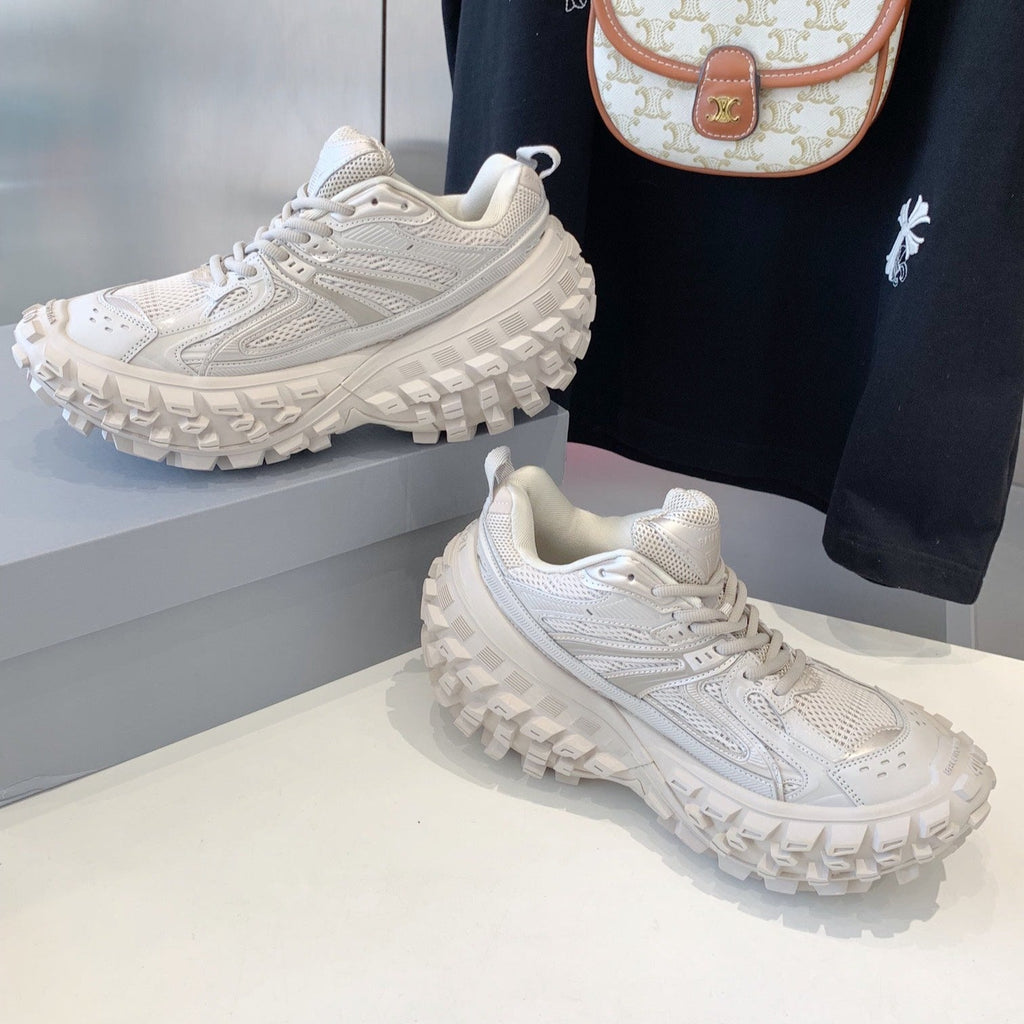 BALENCIAGA CHUNKY SNEAKERS IN BONE BEIGE POLYURETHANE, POLYESTER AND NYLON