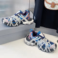 BALENCIAGA 3XL EXTREME LACE SNEAKER BLUE MIX PINK SILVER AND RED