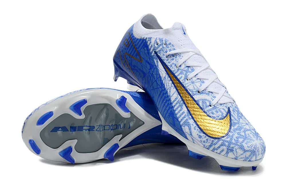 Nike Mercurial Blue Gold Cleats - Hình 3