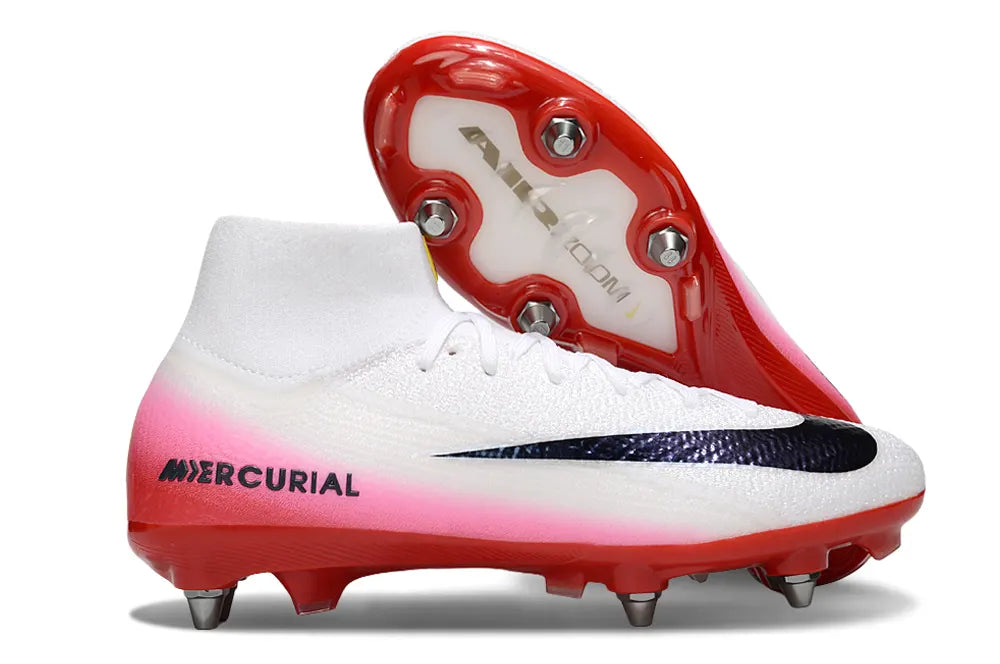 Nike Mercurial White/Pink Soccer Cleats - Hình 5