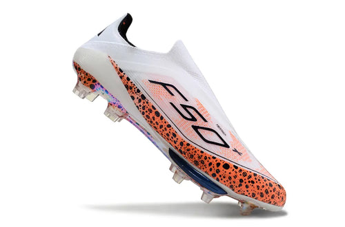 Adidas F50 White Orange Soccer Cleats