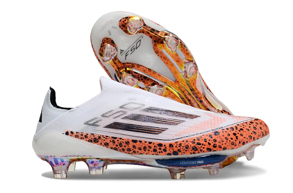 Adidas F50 White Orange Soccer Cleats - Hình 4