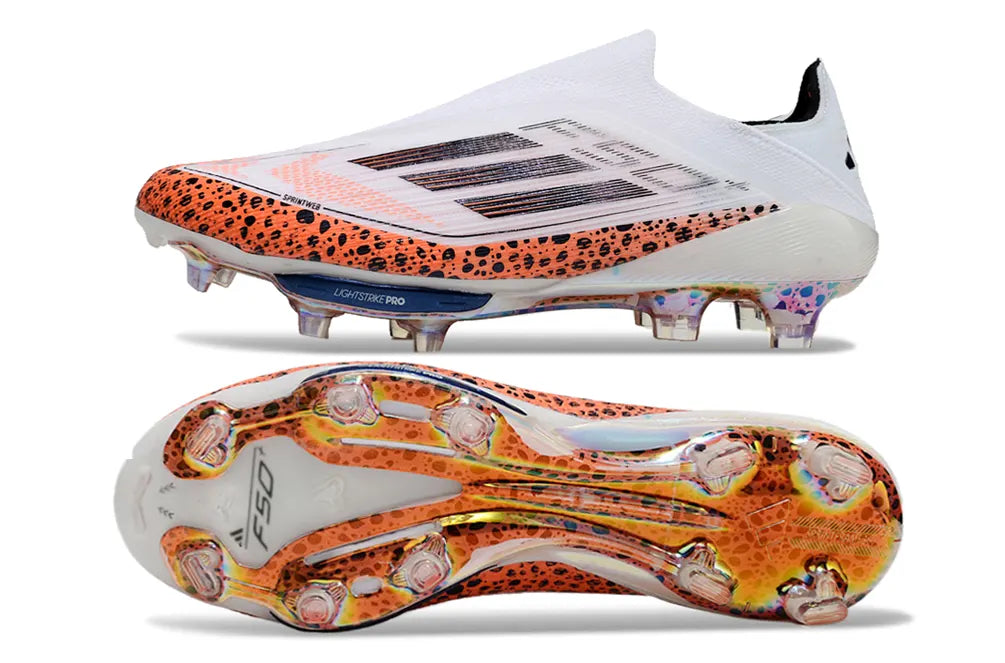 Adidas F50 White Orange Soccer Cleats - Hình 5