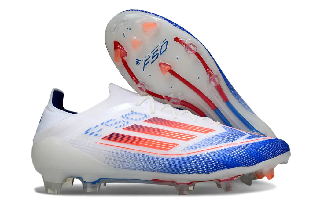 Adidas F50 White/Blue Soccer - Hình 5