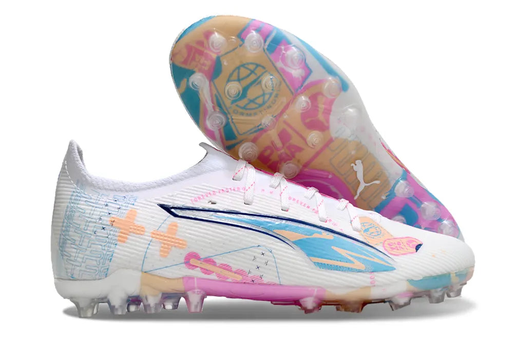 Puma Ultra Pro FG White/Multi - Hình 5