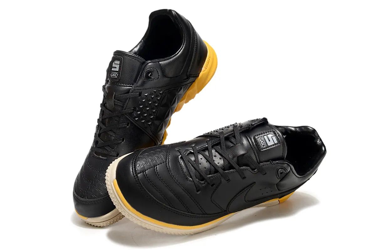 Nike Gato Leather Black Yellow - Hình 2