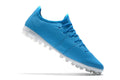 Sky Blue Leather Soccer Cleats