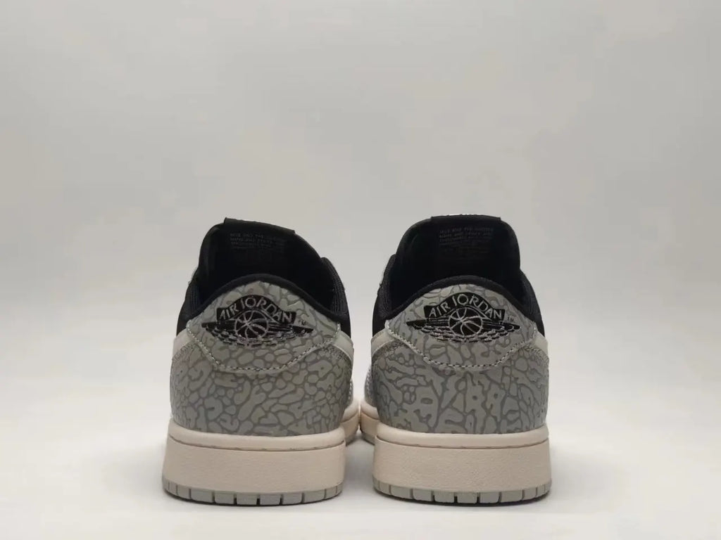 Air Jordan 1 Low Black Elephant Print - Hình 4