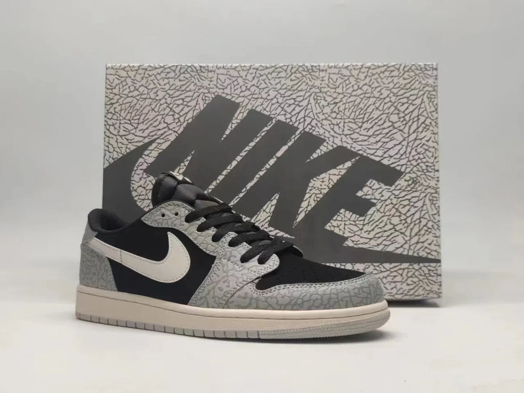 Air Jordan 1 Low Black Elephant Print - Hình 7
