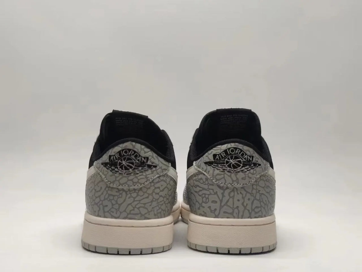 Air Jordan 1 Low Black Elephant Print - Hình 6