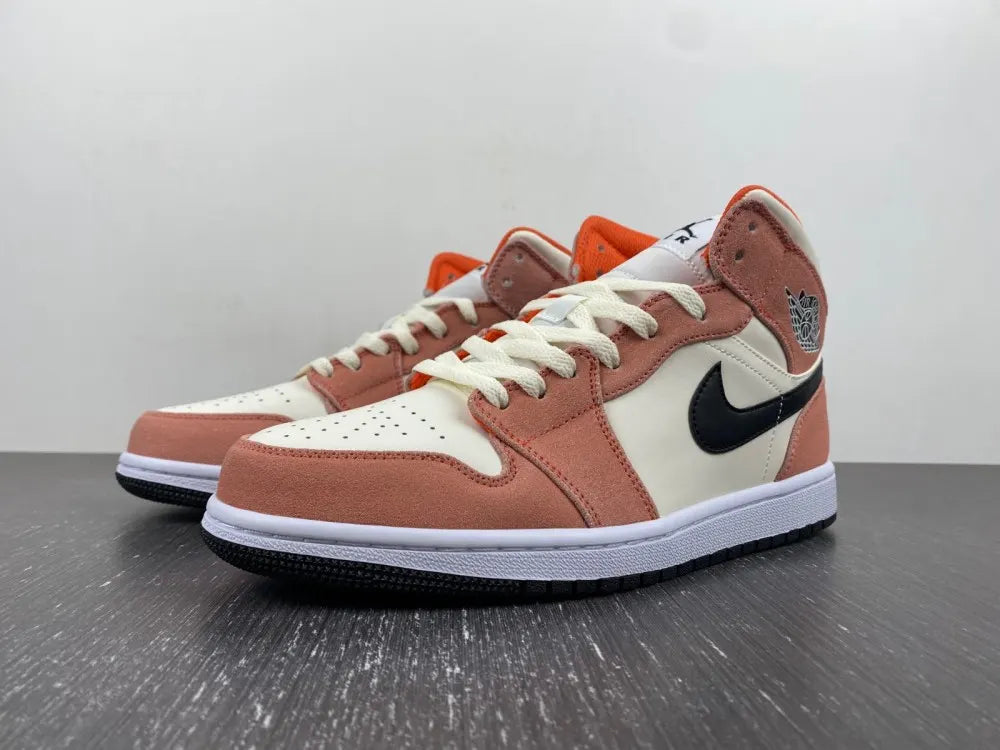 Air Jordan 1 Mid Coral Chalk - Hình 16