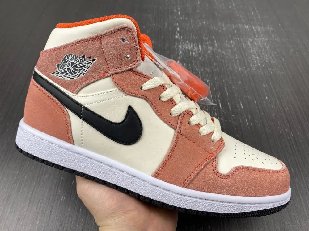 Air Jordan 1 Mid Coral Chalk