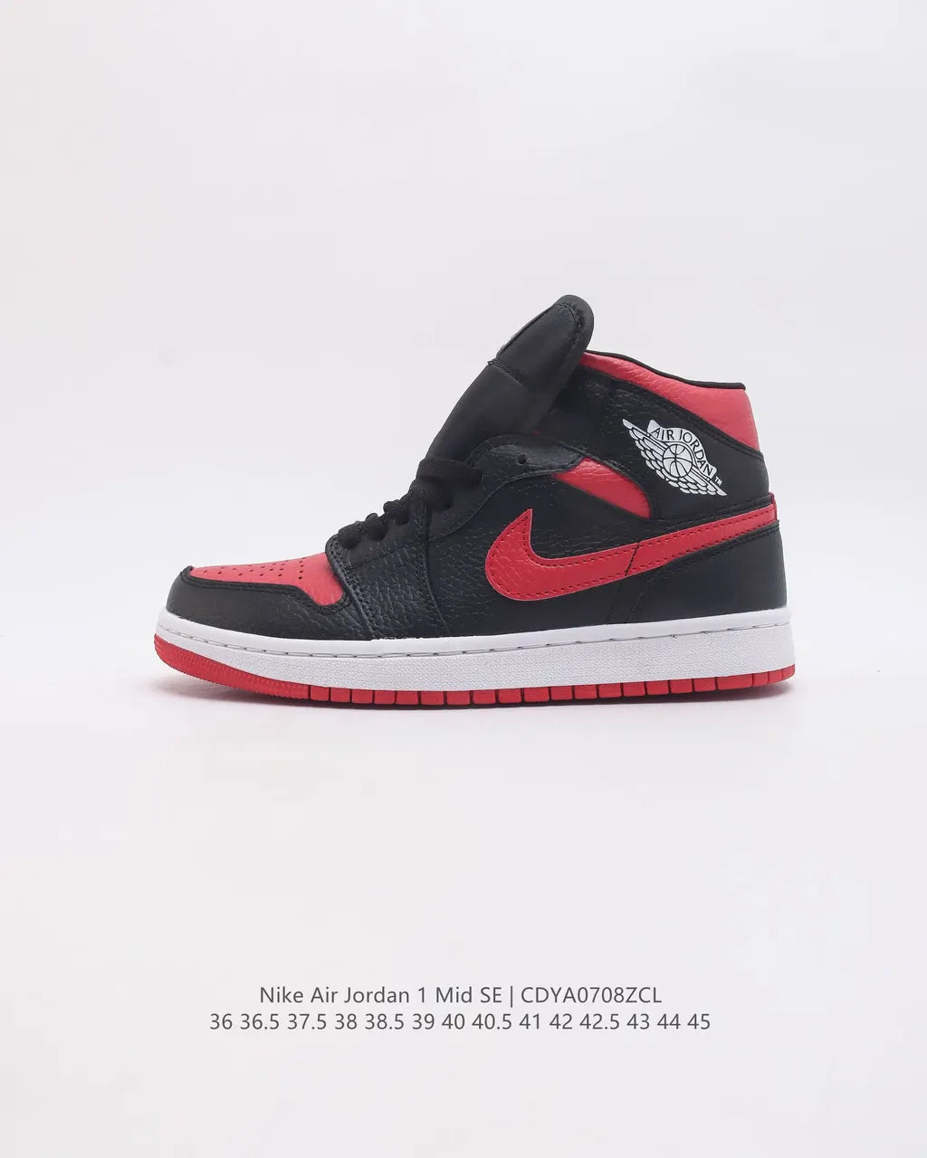 Air Jordan 1 Mid SE Black Red - Hình 3