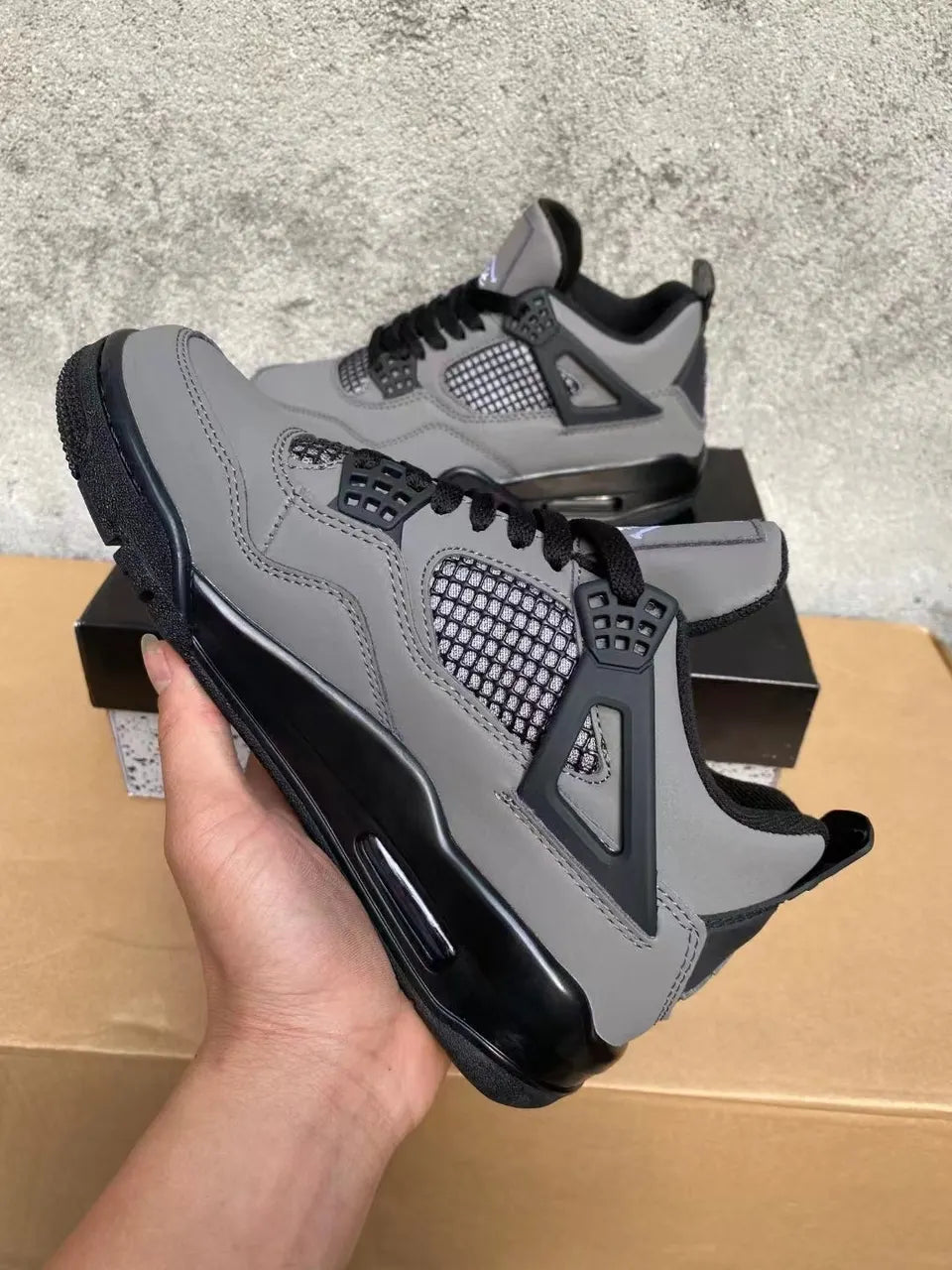 classic Air Jordan 4 Retro Grey - Hình 2