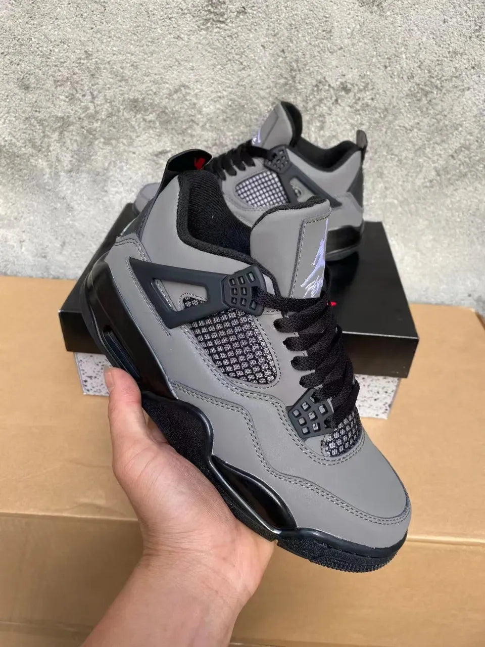classic Air Jordan 4 Retro Grey - Hình 3