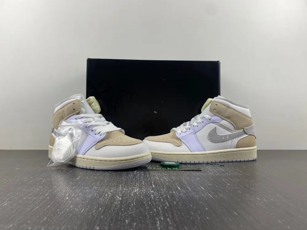 Air Jordan 1 Mid Tan Suede - Hình 12
