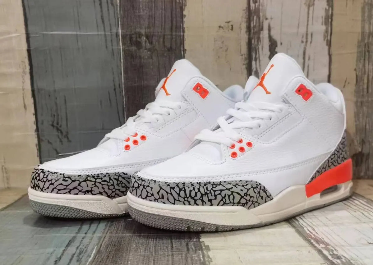 Air Jordan 3 Retro White Cement Orange - Hình 2