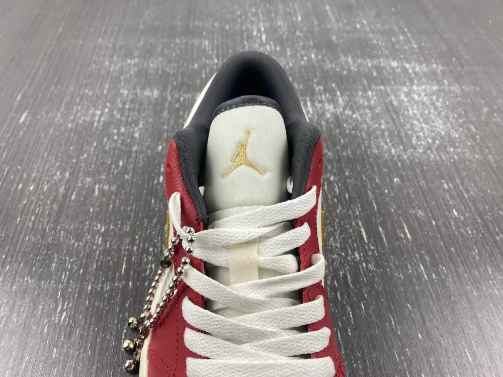 limited Air Jordan 1 Low Burgundy Gold - Hình 12