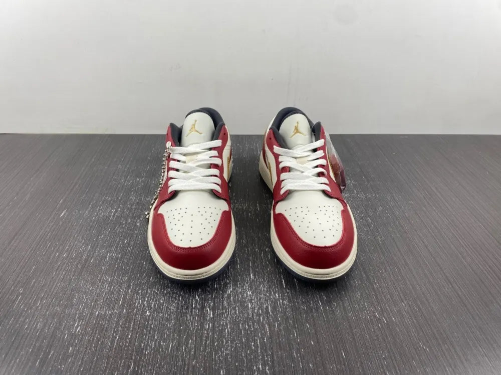 limited Air Jordan 1 Low Burgundy Gold - Hình 17