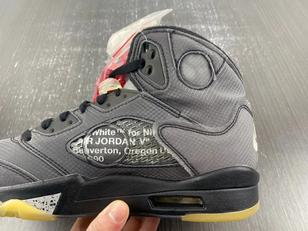 Air Jordan 5 Off-White Grey - Hình 4