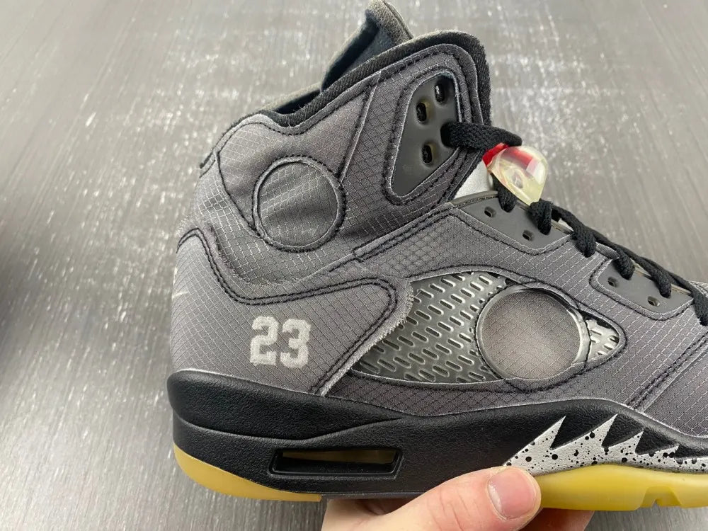 Air Jordan 5 Off-White Grey - Hình 10