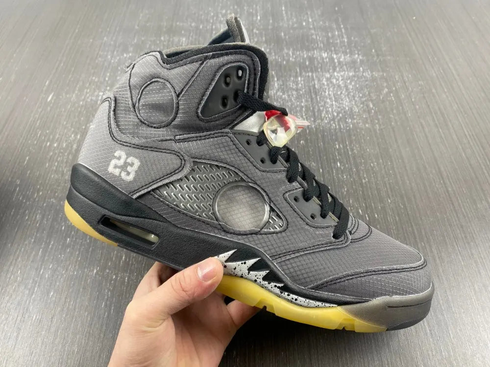 Air Jordan 5 Off-White Grey - Hình 13