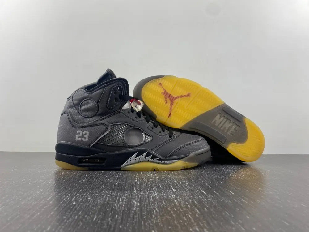 Air Jordan 5 Off-White Grey - Hình 14