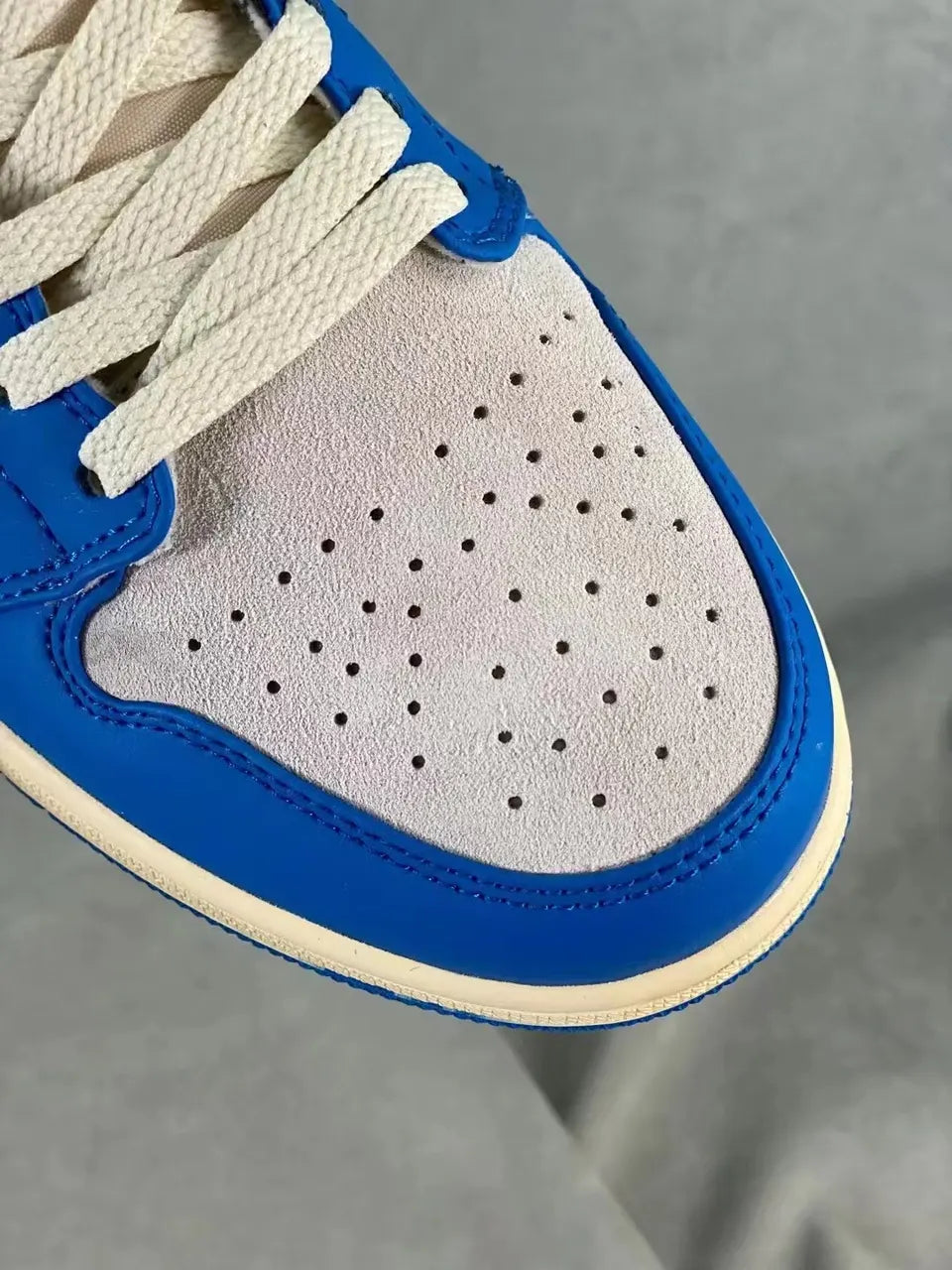 suede Air Jordan 1 Low Grey Blue - Hình 6