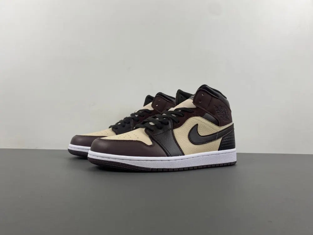 Air Jordan 1 Mid Brown Basalt premium - Hình 17