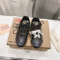 MIU MIU X NEW BALANCE SNEAKER 530 IN BLACK CALFSKIN