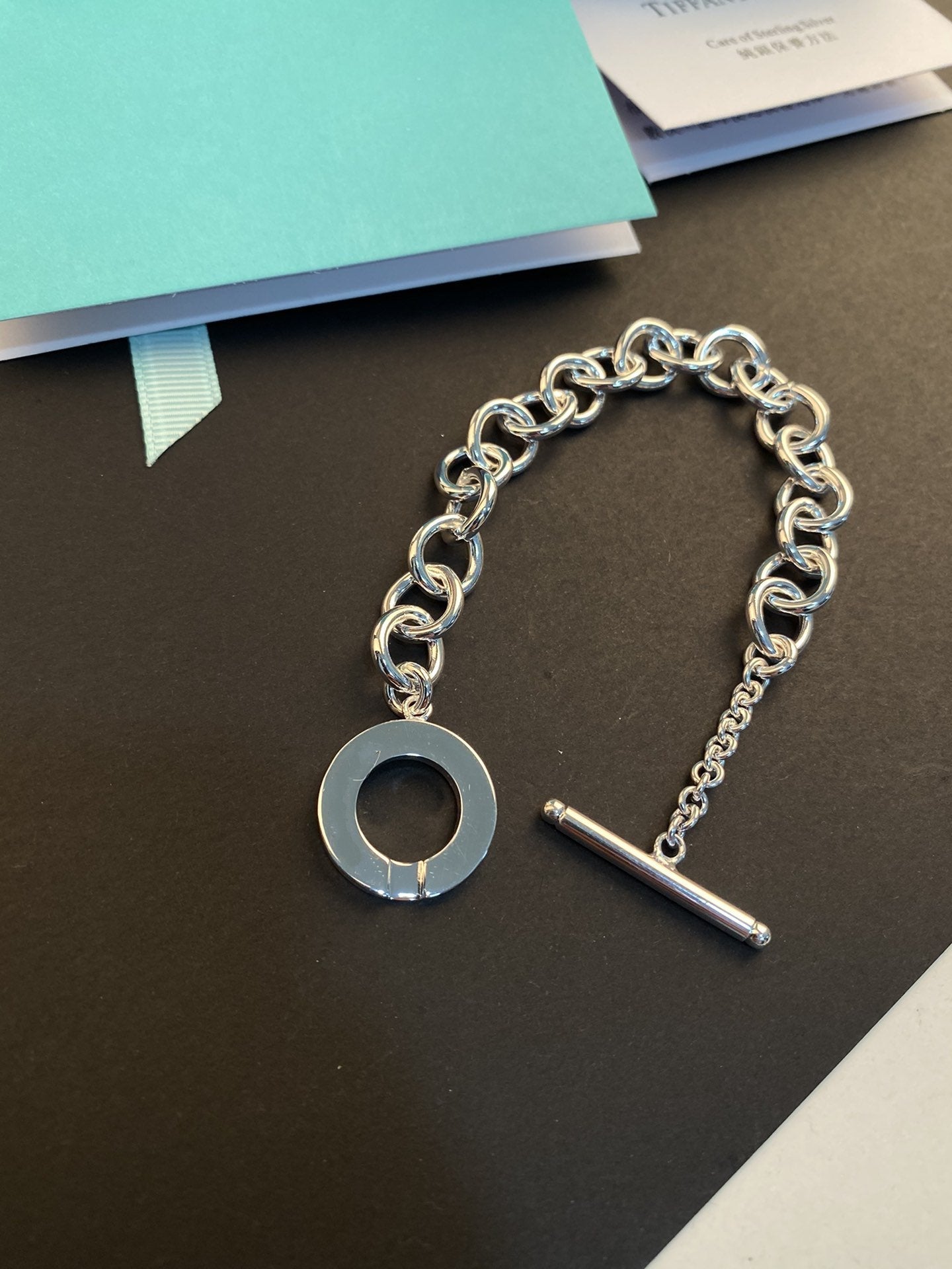 TIFFANY TOGGLE TAG BRACELET SILVER