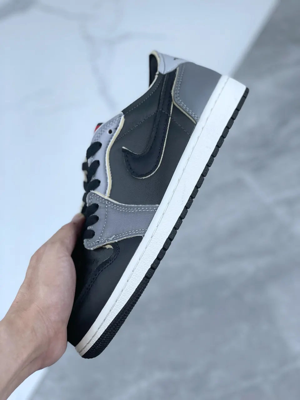Air Jordan 1 Low Black Grey nike - Hình 9