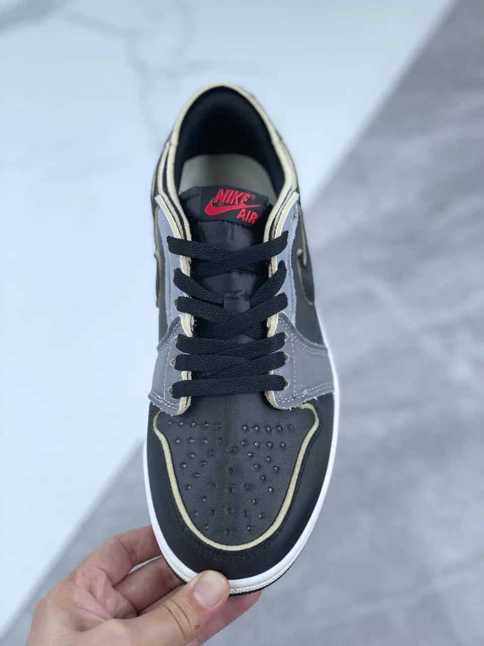 Air Jordan 1 Low Black Grey nike - Hình 8