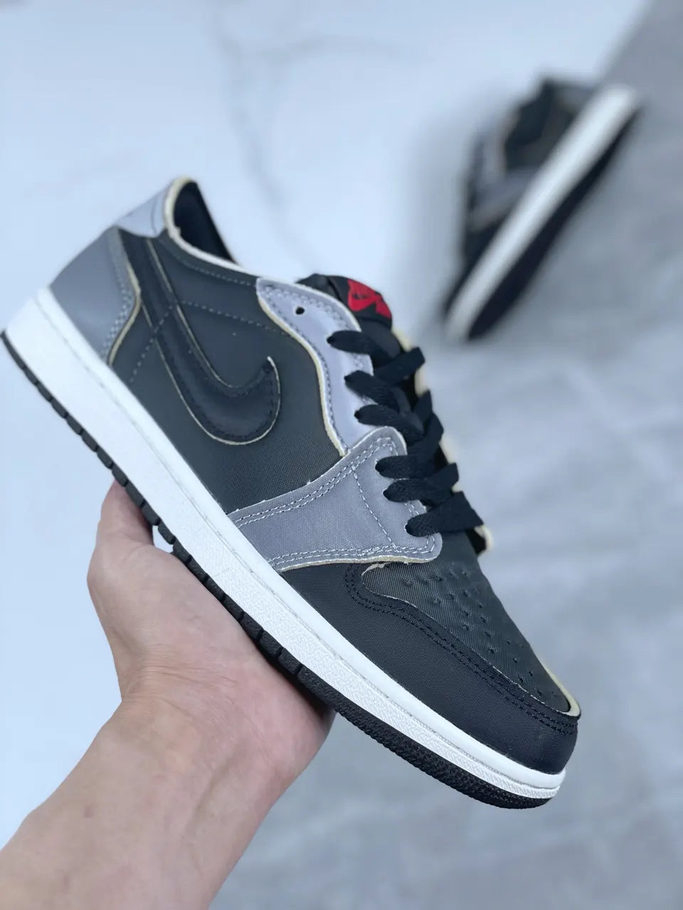 Air Jordan 1 Low Black Grey nike - Hình 7