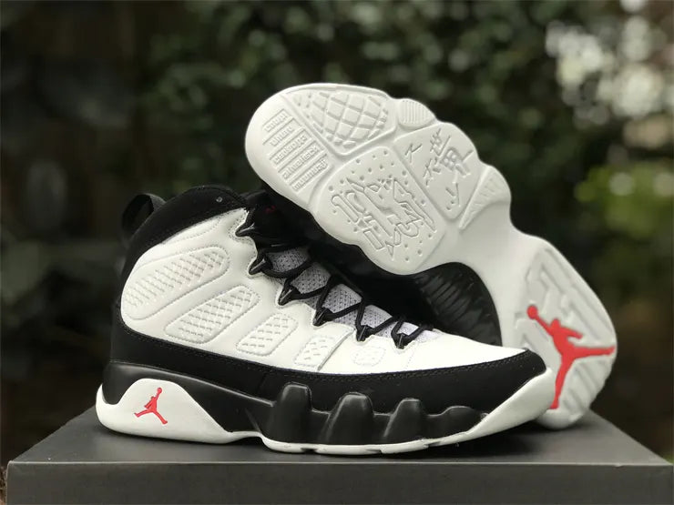 classic Air Jordan 9 Retro White Black - Hình 2