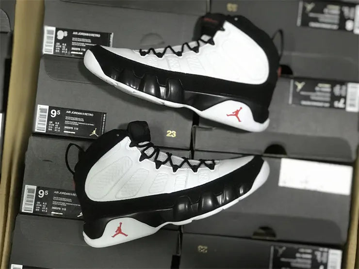 classic Air Jordan 9 Retro White Black - Hình 25