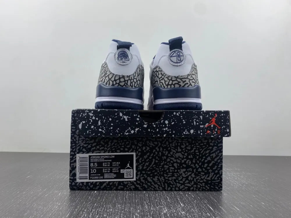 Air Jordan 4 Retro White Navy - Hình 7