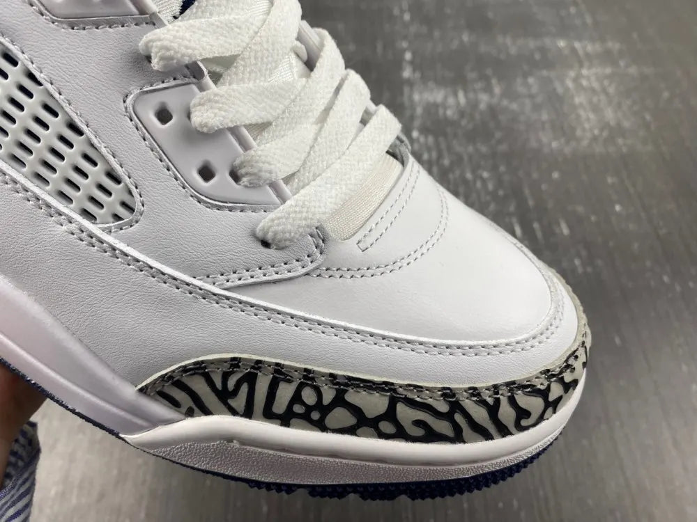 Air Jordan 4 Retro White Navy - Hình 8