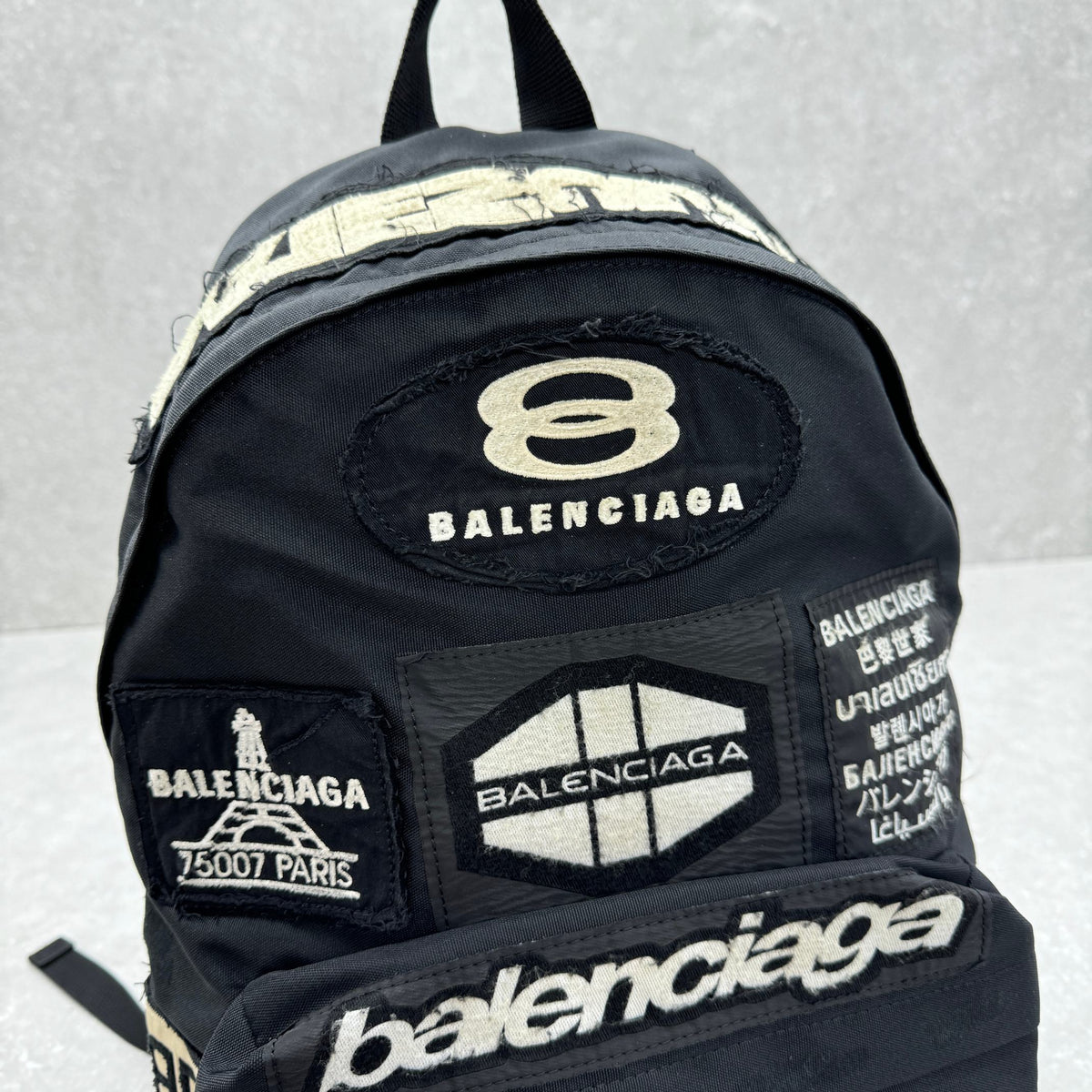 Balenciaga 92456SIZE Black & Red Designer Handbag - detail image 5