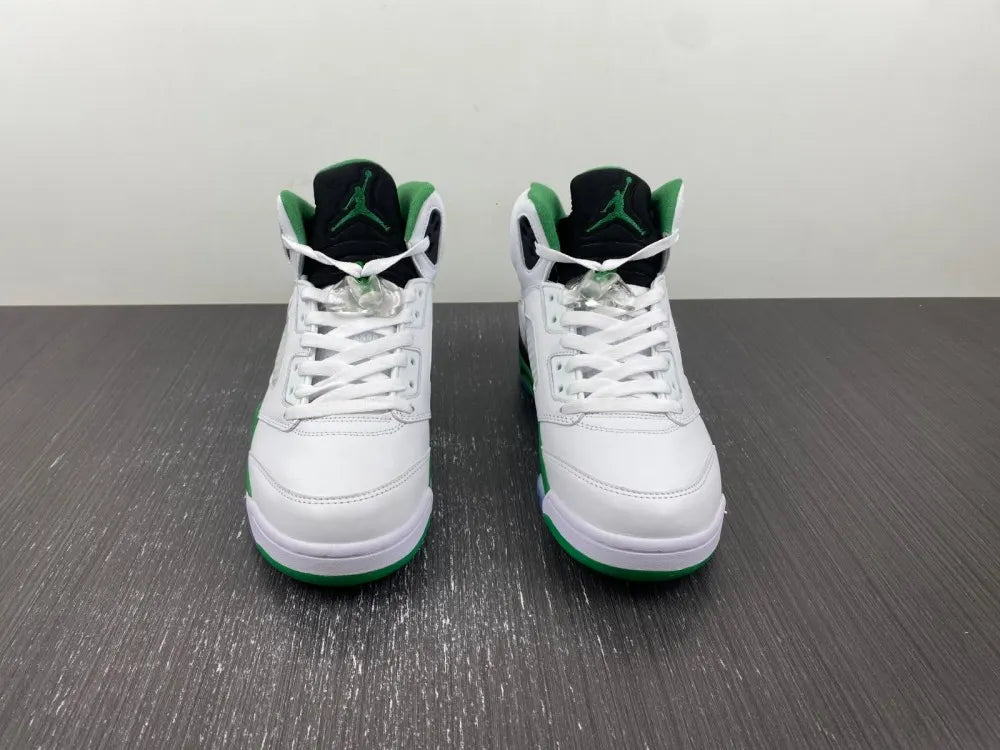 premium Air Jordan 5 White Green - Hình 12