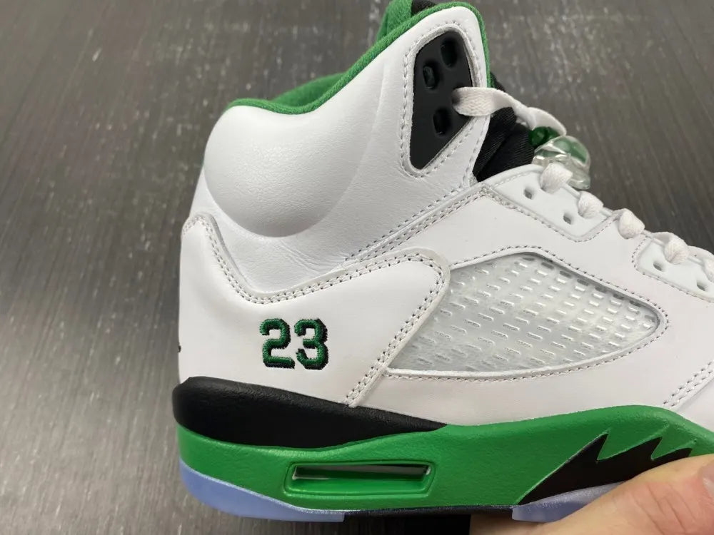 premium Air Jordan 5 White Green - Hình 9