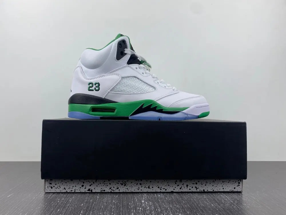 premium Air Jordan 5 White Green - Hình 2