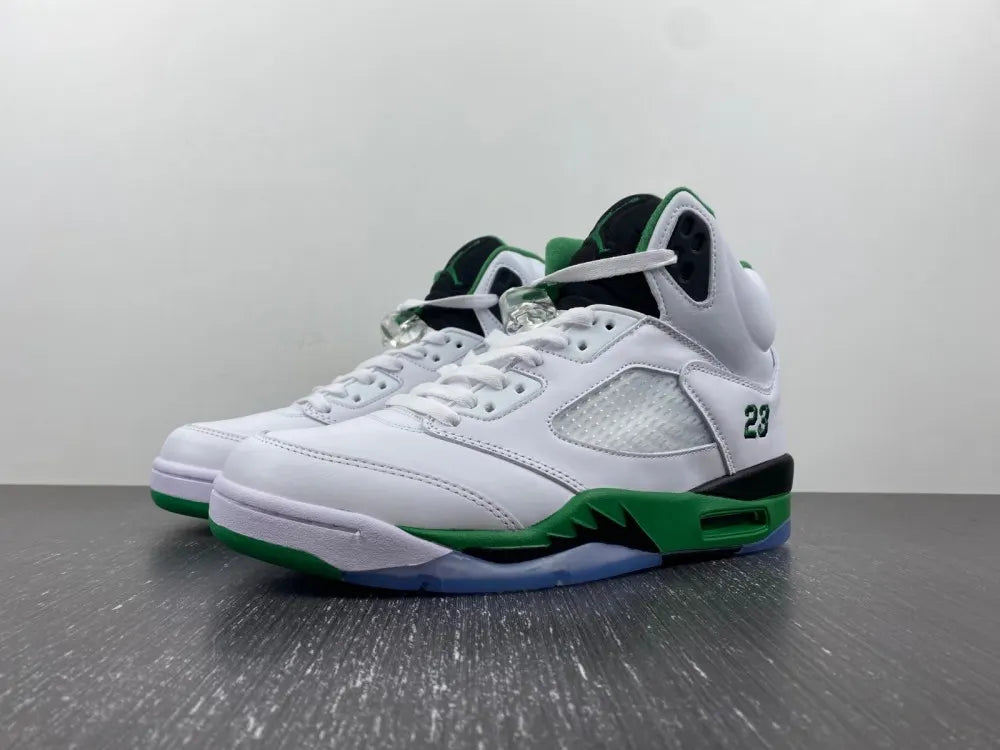 premium Air Jordan 5 White Green - Hình 13