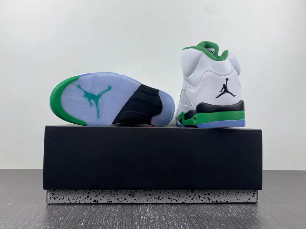 premium Air Jordan 5 White Green - Hình 3