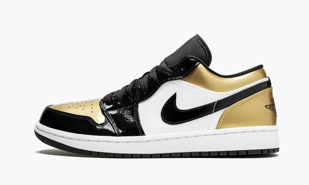 Air Jordan 1 Low Gold: 1st Choice Premium Metallic Basketball Sneakers