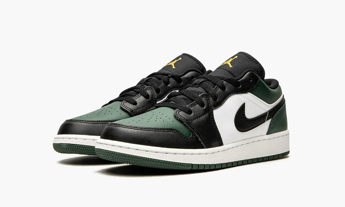 Air Jordan 1 Low Sneakers: Premium 2024 Green Toe Luxury Edition